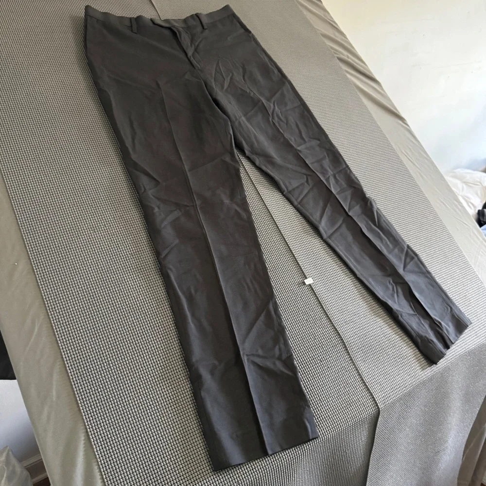 Banana Republic Slim Fit Marzotto Italian Super 120s Wool Dress Pants Grey 34x34